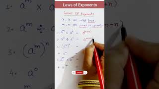 Laws of Exponents | What are the laws of Exponents | #exponents #maths #laws #shorts