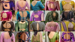 Simple Elegant Blouse Back Neck Designs 😍|Beautiful Silk Saree Blouse Back Neck Design Ideas❤️|