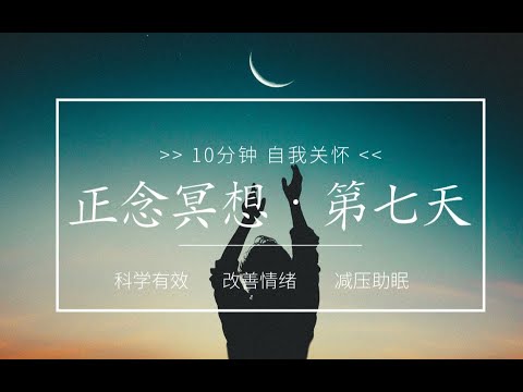 【正念冥想入门】第七天 自我关怀   改善情绪，减压助眠，放松身心，缓解内耗，减少焦虑抑郁情绪，提升专注，找回内心的宁静和幸福