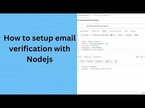 How to setup email verification in Nodejs