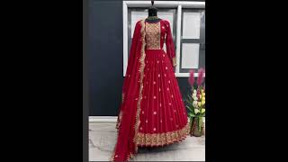 #dressdesign #partywear #georgetteanarkali #embroiderydesign #kurthihaul #trendyfashion #shorts