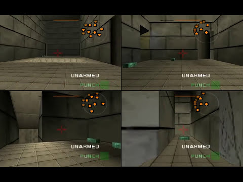 Nintendo 64 007 Goldeneye X 5A Temple - 4 player split screen - 8 sim