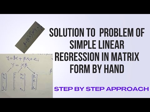 Simple Linear Regression by Hand (using Matrix)