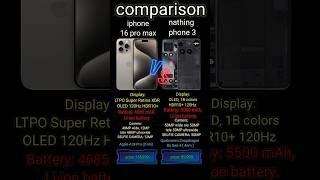 nathing phone 3 vs iphone 16 pro max | #iphone16promax #nathing #CMF #gaming #automobile #duet