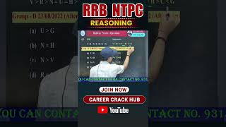RRB NTPC Reasoning Most Important Question - Aman Sir #shortsfeed #reasoningtricks #rrbntpc2025 #4