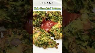 AIR FRIED  Healthy Kale Zucchini Fritters  #shorts #youtubeshorts #shortsfeed