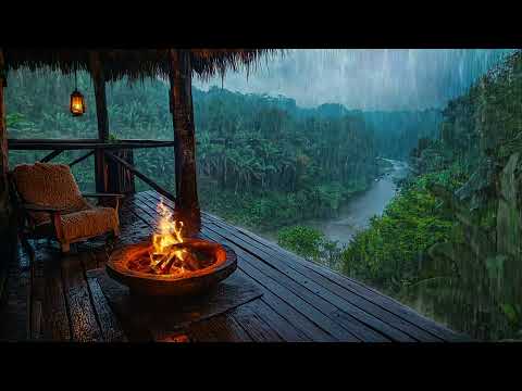 Discover the Beauty of Tropical Rain ⛈️– Rain, Warm Fire: Your Escape to Stress Relief & Calm Dreams