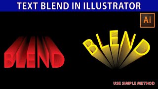 Text Blend in Illustrator it's very easy