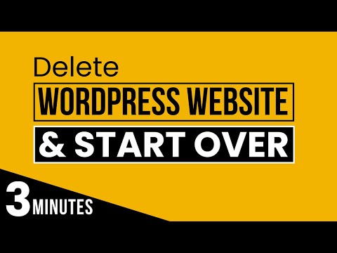 How To Delete Wordpress Website And Start Over 2025 | Delete Wordpress Site And Start Again