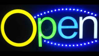 NEON LED Sign - OPEN Resin color - 8mm LED curve - 4-5-6-12-14