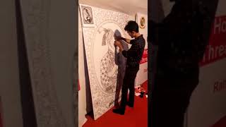 Pune art festival - 48 hours non stop thread & nail art - Rahul thakre