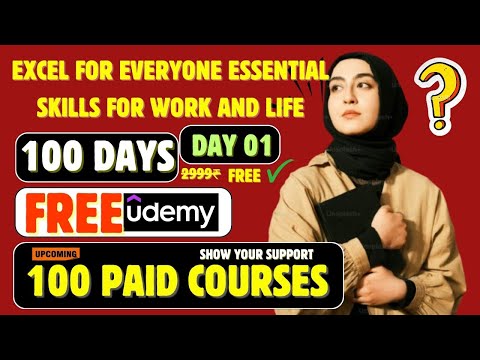FREE COURSES DAY 01🎁| Excel for Everyone: Essential Skills for Work and Life. Whatsapp no. in Video😊