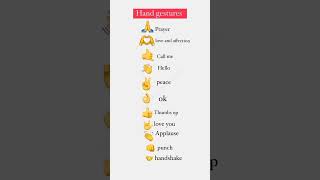 hand gestures #english #easyspokenenglishcourse