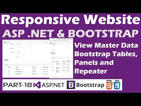 Responsive Website-ASP.NET&Bootstrap-Part 18-View Data in Tables,Panels with Repeater Control