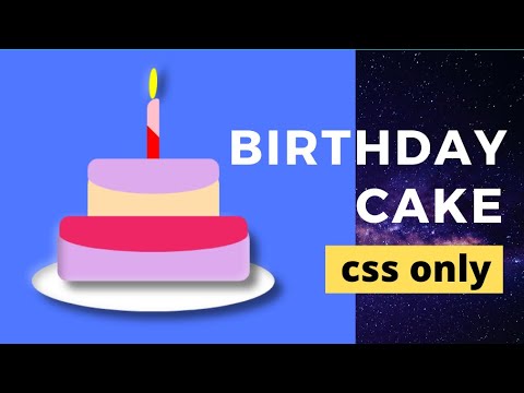 How to Create Birthday CAKE 🎂 (CSS only)  😍😍