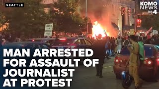 Police arrest suspect for assault of journalist covering anti-ICE protests