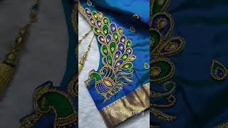 peacock aari work