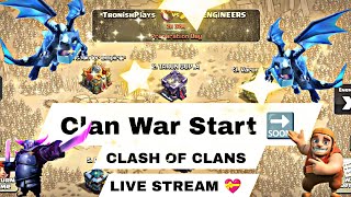 Clan War Start 🔜 🔥 | Coc Live base visit | COC Live Stream