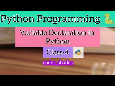 Variable Declaration in Python 🐍 || Python class-4 || Python Programming 🐍 || #coder_shades #python
