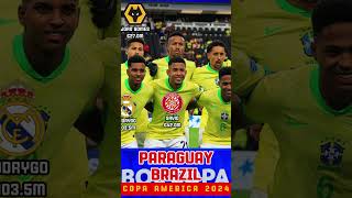 BRAZIL XI vs Paraguay - Copa America USA 2024 Group D Match Day 2 #copaamerica #brazil #paraguay
