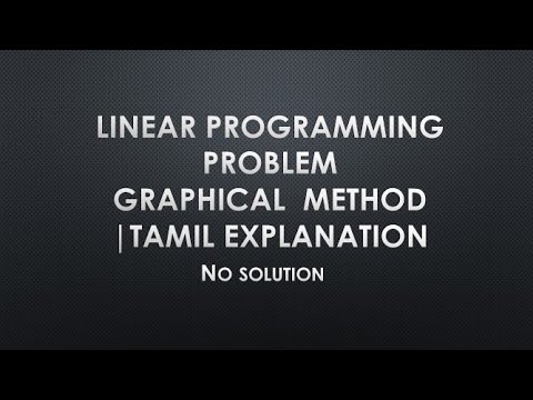 LPP//Graphical method(no solution)//in tamil//@learnwithme3694
