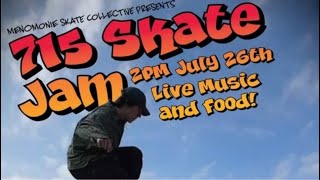 715 skate jam menomonie skate park $5 fot a fakie heel flip LIVE