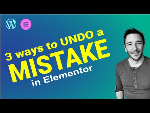 How to undo in Elementor