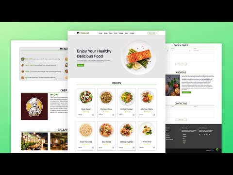 Complete Responsive Food / Restaurant Website Using HTML CSS & BOOTSTRAP