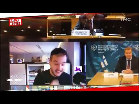 Un journaliste s'introduit dans une visioconférence confidentielle européenne
