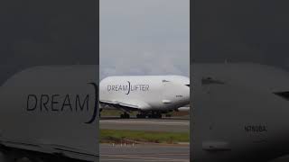 Boeing Dreamlifter 747-409(LCF) (Operated by Atlas Air)Taking off Runway 25 Left ANC-NGO