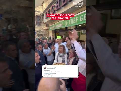 President Emmanuel Macron enjoyed some delicious Lebanese pastries!