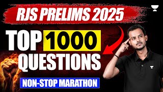 🔥 Rajasthan Judiciary 2025 (Non-Stop Marathon) | Top 1000 Questions | RJS Prelims | Pranjal Singh