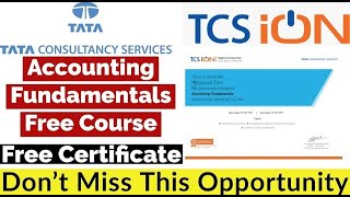 TCS Ion Free Course With Certificate | Accounting Fundamentals Free Course With Free Certificate