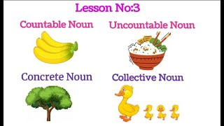 Countable ! Uncountable ! Concrete ! Collective Nouns ! Types Of Noun. #englishvibes #grammar