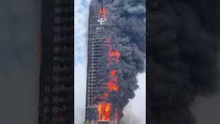 BREAKING: A #China #Telecom building in #Changsha caught fire, no casualties #长沙 #中国电信大楼失火