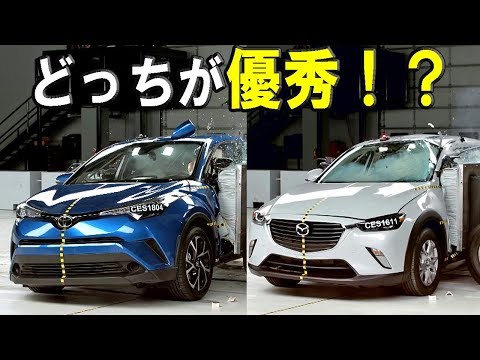 2018 Toyota C-HR vs 2018 Mazda CX-3 - IIHS crash test