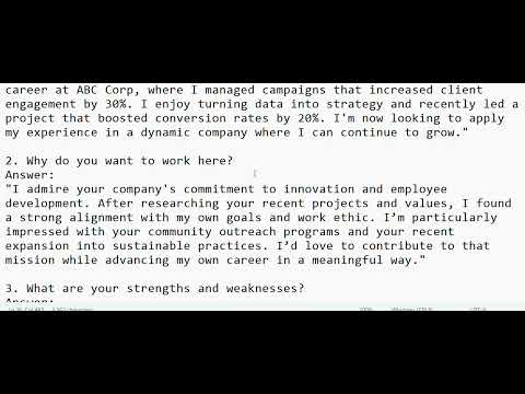 TOP 5 HR INTERVIEW QUESTIONS