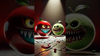 "Angry Red Sphere Monster vs Mutant Apple 🍎👹 | Insane 3D Creature Showdown!" #shorts
