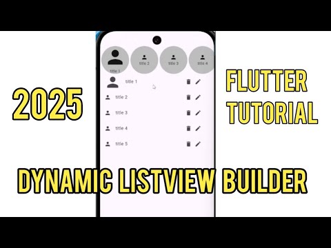 How to create dynamic ListView Builder full tutorial? List View Builder step by step tutorial