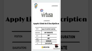 Virtusa Job Requirment|Apply Fast Link In Discription