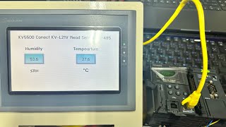 KV-5500 Read Sensor RS-485 Show HMI Samkoon SK-070HS