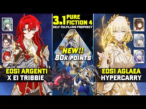 NEW! Pure Fiction 4 v3.1 - E0S1 Argenti x Tribbie & E0S1 Aglaea Hypercarry |  Honkai Star Rail.