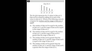 MEDIAN and RANGE: Know how to answer this SAT question quickly #maths #sat