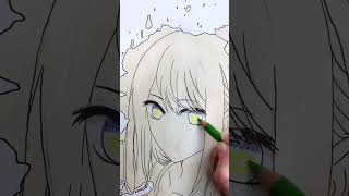 Painting Akane Kurokawa eyes 🩵#akane #oshinoko #anime #shorts #drawing #oshinokoseason2