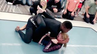"Romantic Twist in a Brutal Fight! 🔥 | Girl vs Boy Grappling Match"🧕#bjj #jiujitsu #wrestling