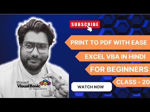 Excel VBA | Class - 20 | PRINT TO PDF | Automate Calculations| {VBA Full Course}