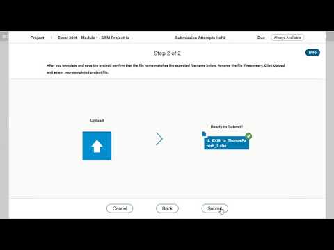 Upload Assignments in SAM 2019
