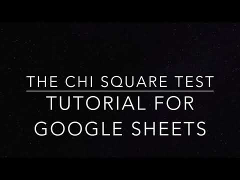 Chi square test in google sheets