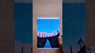 #shorts #waterfallscenerydrawing #scenerydrawing #moonlightscenery #jasintachitrankan