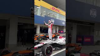 MAX VERSTAPPEN Rolling up to the P1 board 🥇 #f12025